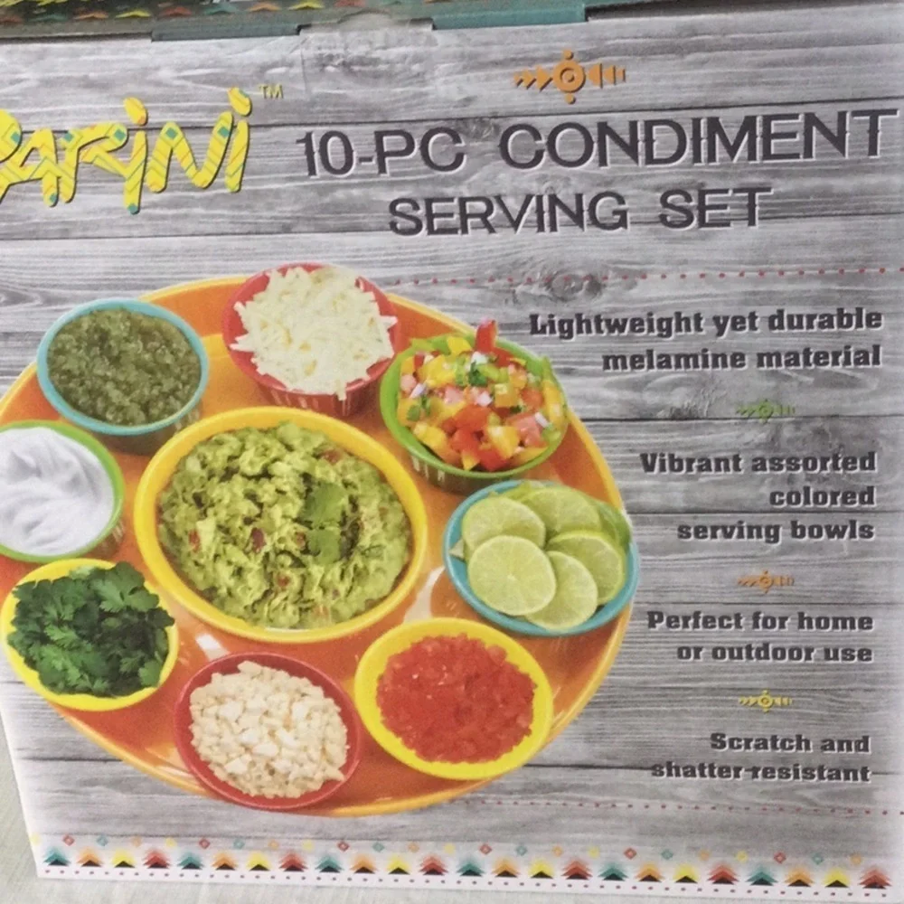 Parini 10-Piece Condiment Serving Set. *